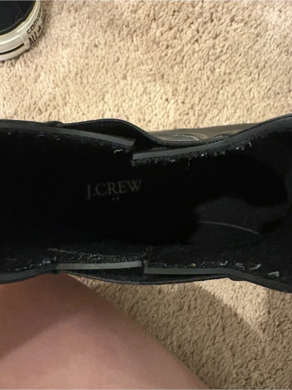 J. Crew Black Chelsea Rain Boots